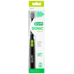 GUM SONIC DAILY SOFT BLACK ELECTRIC TOOTHBRUSH, BATTERY-POWERED