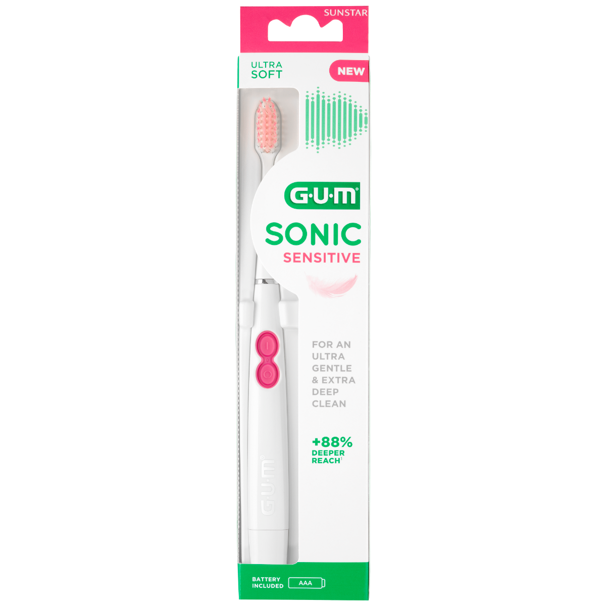 GUM SONIC SENSITIVE ELECTRIC TOOTHBRUSH