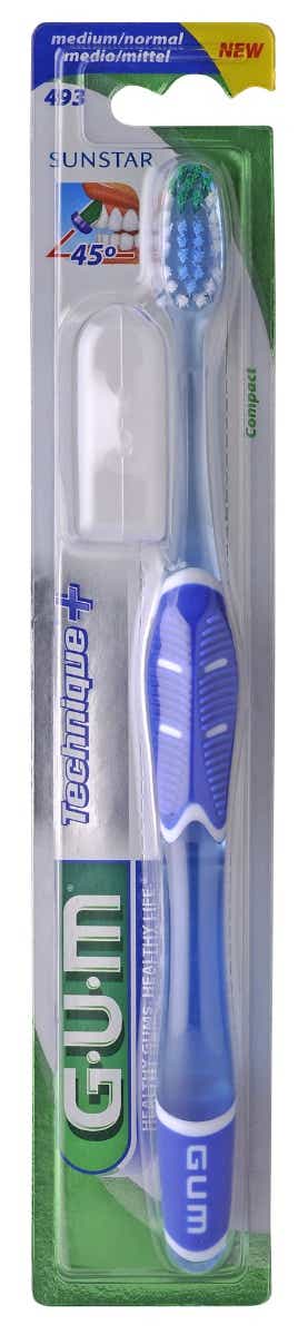GUM TECHNIQUE MEDIUM COMPACT TOOTHBRUSH 493 1 UNIT