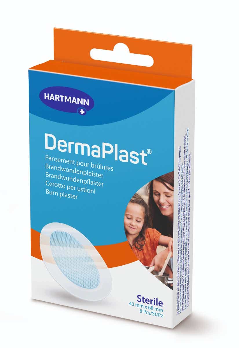 HARTMANN DERMAPLAST DRESSINGS FOR BURNS 8 UNITS