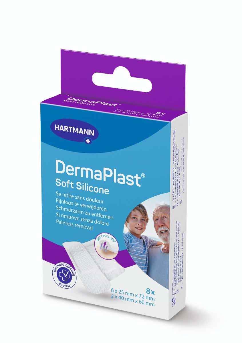 HARTMANN DERMAPLAST SOFT SILICONE DRESSINGS 8 UNITS