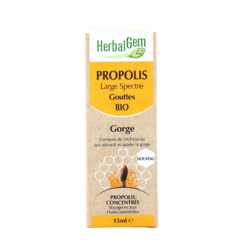 HERBALGEM PROPOLIS BROAD SPECTRUM ORGANIC DROPS 15ML