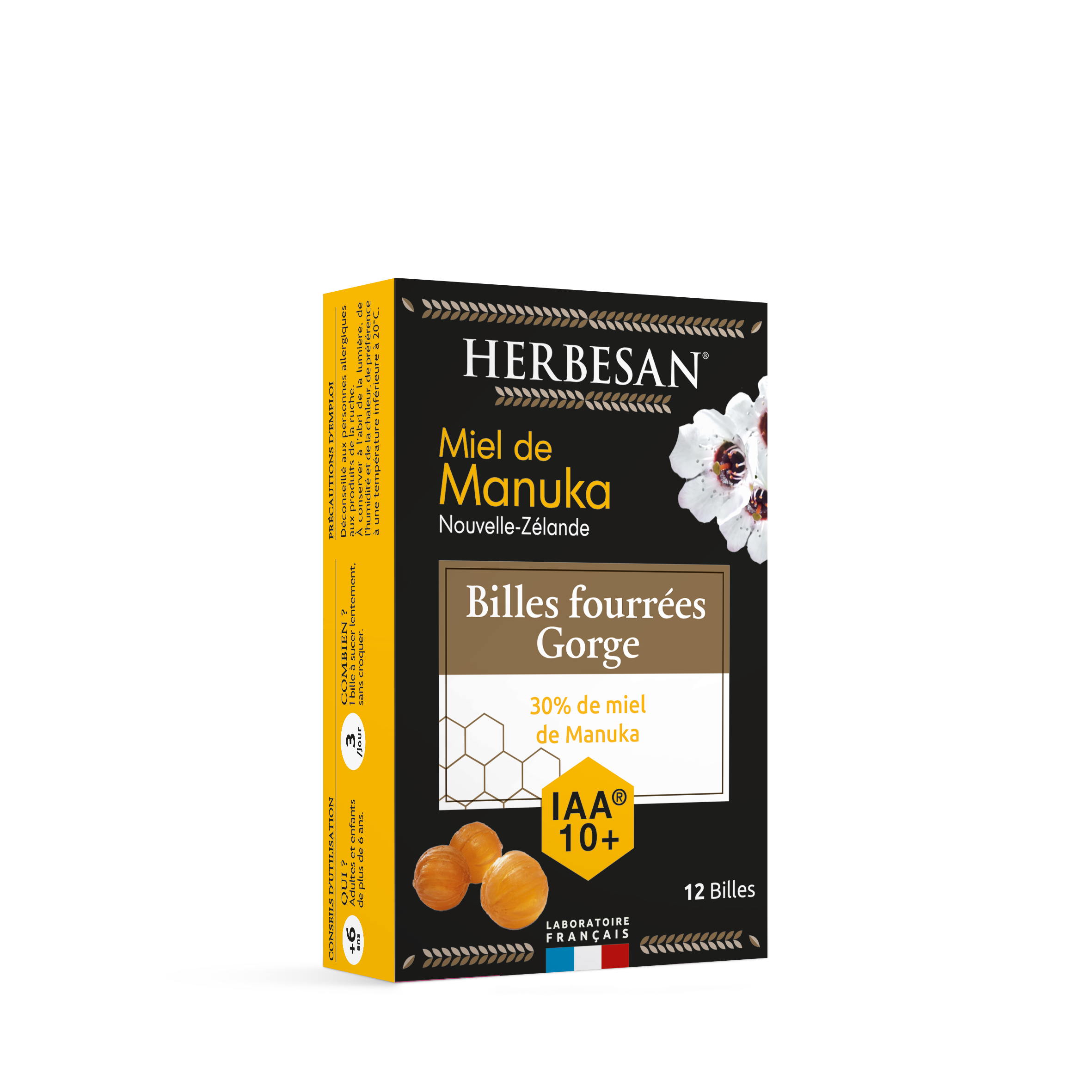 HERBESAN BALLS FILLED WITH MANUKA HONEY IAA 10 12 BALLS