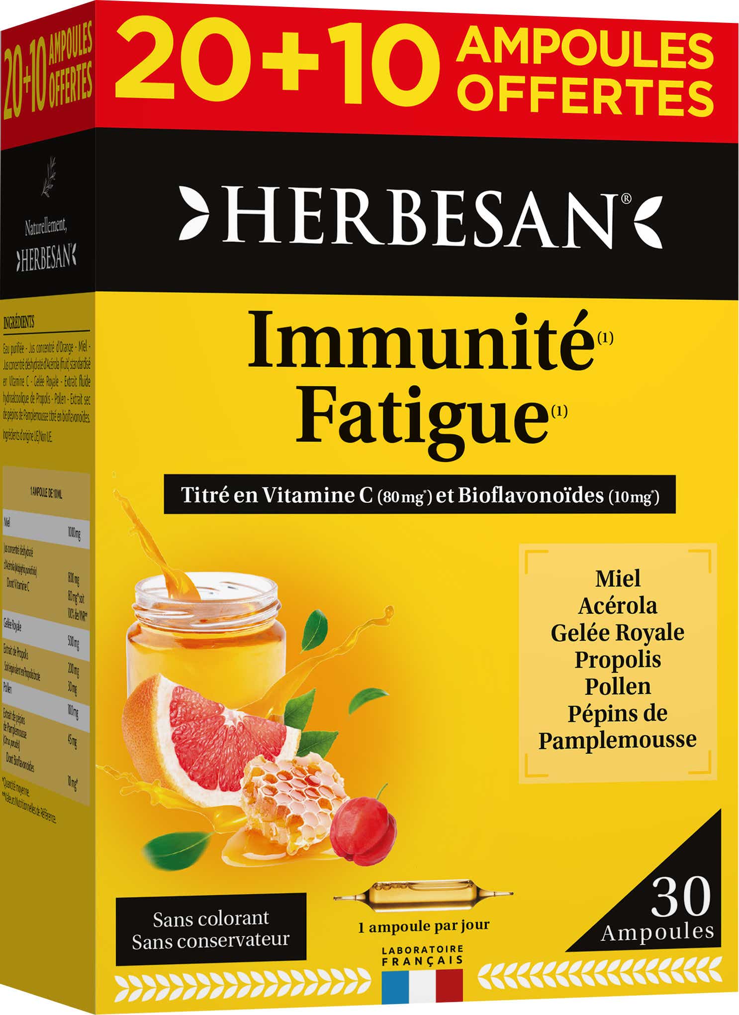 HERBESAN ACACIA HONEY ROYAL JELLY ACEROLA POLLEN GRAPEFRUIT PROPOLIS 20X15ML