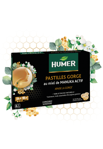 HUMER THROAT PASTILLES WITH MANUKA HONEY 16 PASTILLES