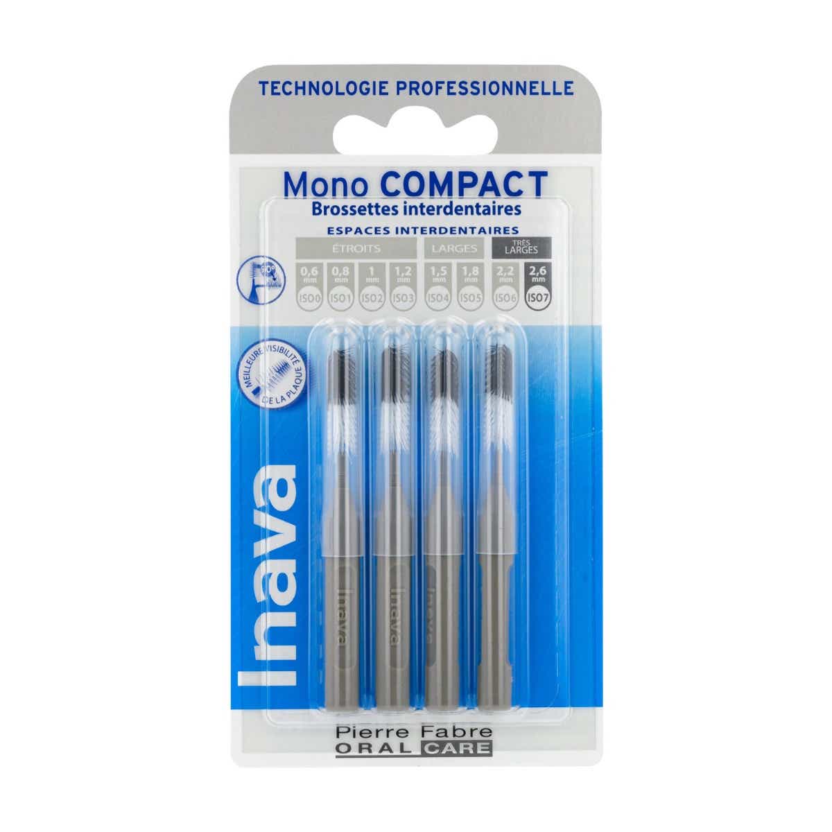 INAVA BRUSHES MONO COMPACT GRAY 2 6MM VERY WIDE SPACES 4 UNIT