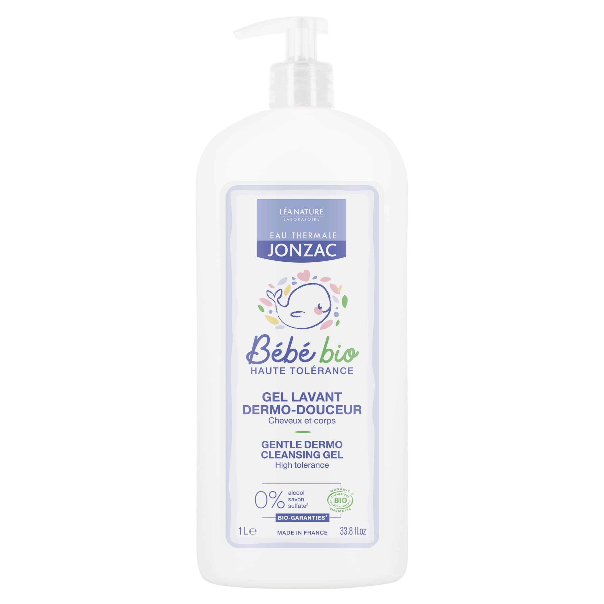 JONZAC BEBE ORGANIC DERMO GENTLE WASHING GEL 1 L