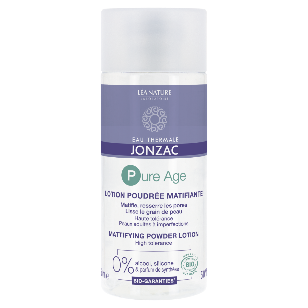 JONZAC PURE AGE MATTIFYING POWDERED LOTION ADULT SKIN WITH IMPERFECTIONS 150ML