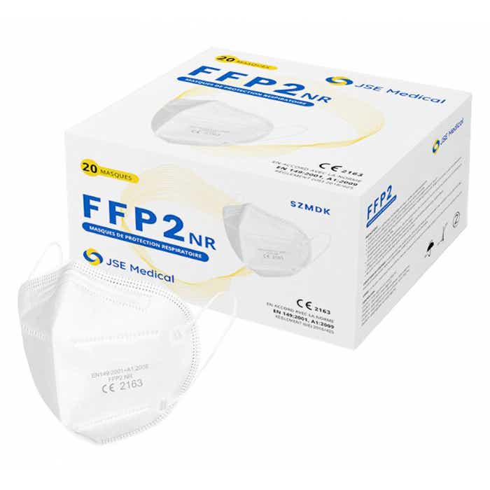 JSE MEDICAL SURGICAL MASKS FFP2 NR WHITE ADULTS 50 MASKS