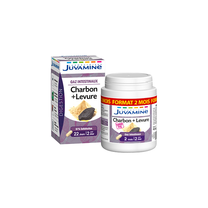JUVAMINE CHARCOAL YEAST 45 CAPSULES
