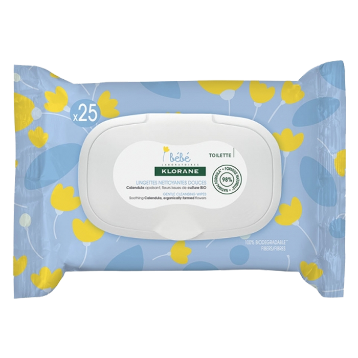 KLORANE BABY CLEANING WIPES WITH CALENDULA 25 UNITS