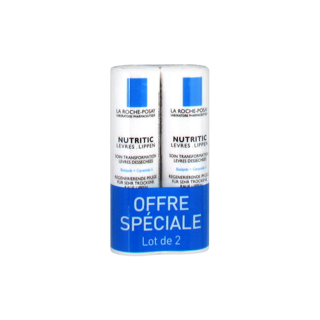 LA ROCHE POSAY NUTRITIC TRANSFORMATION CARE FOR DRY LIPS DUO 2 X 4 G