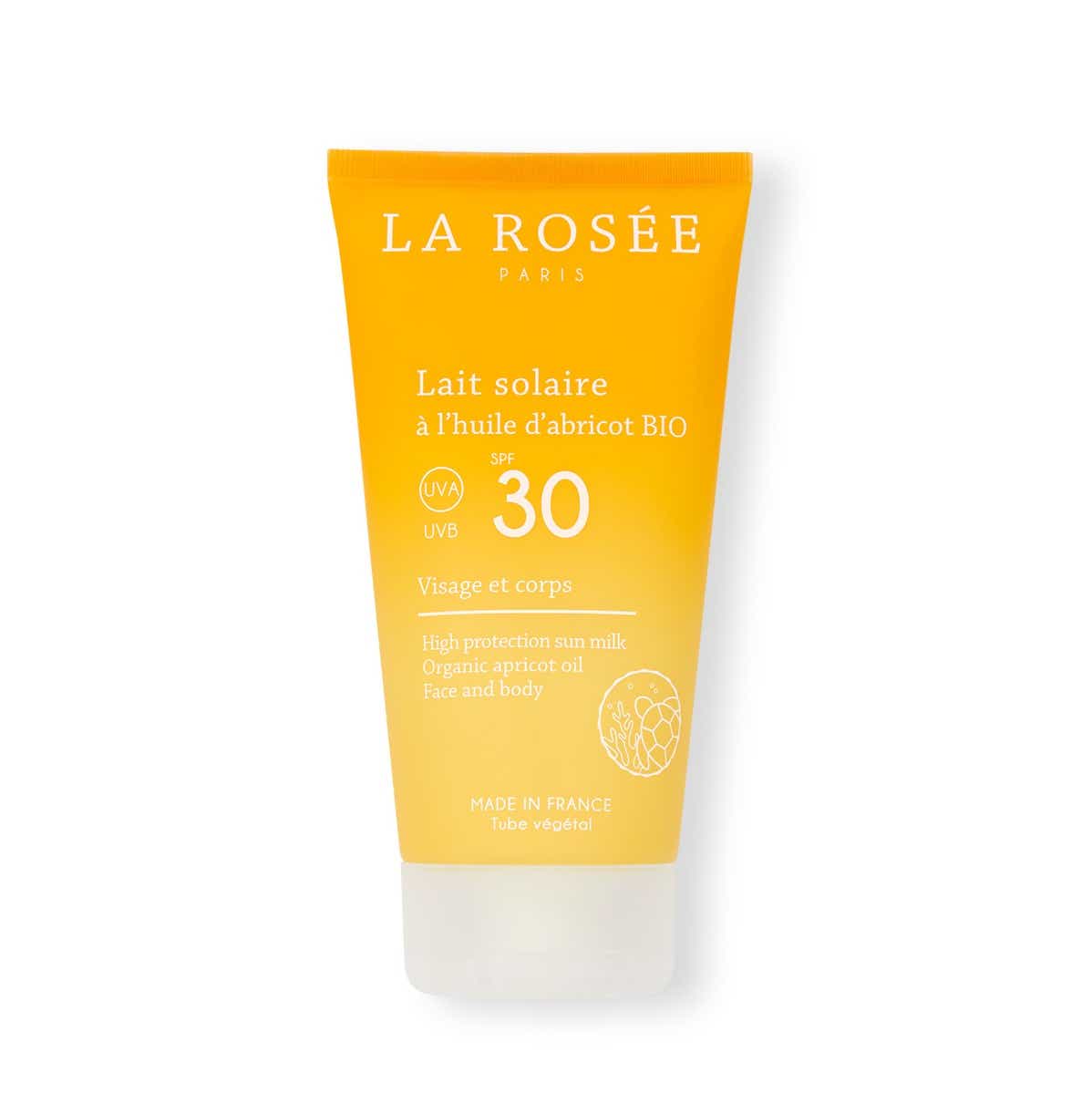 LA ROSEE SUN MILK WITH ORGANIC APRICOT OIL SPF30 FACE AND BODY 150ML