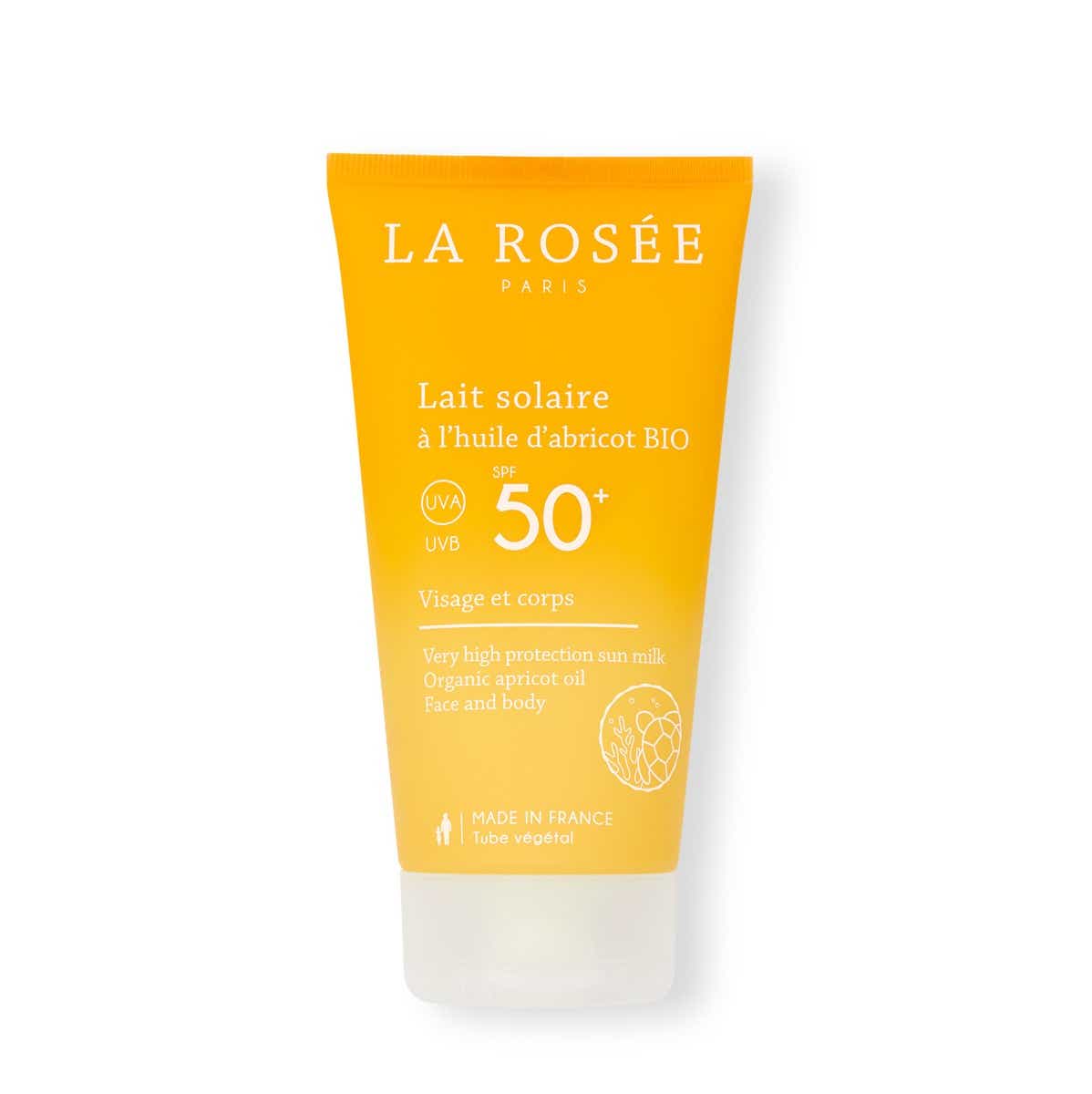 LA ROSEE SUN MILK WITH ORGANIC APRICOT OIL SPF50 FACE AND BODY 150ML