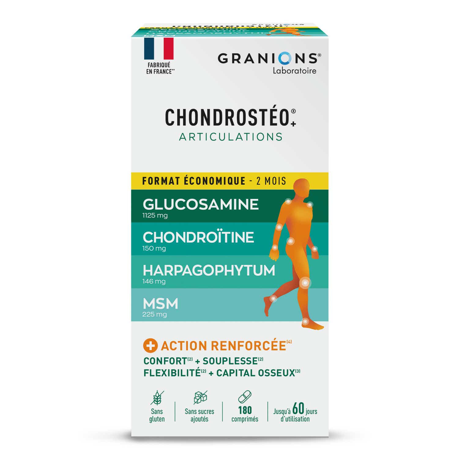 CHONDROSTEO GRANION LABORATORY 180 TABLETS OR 154G