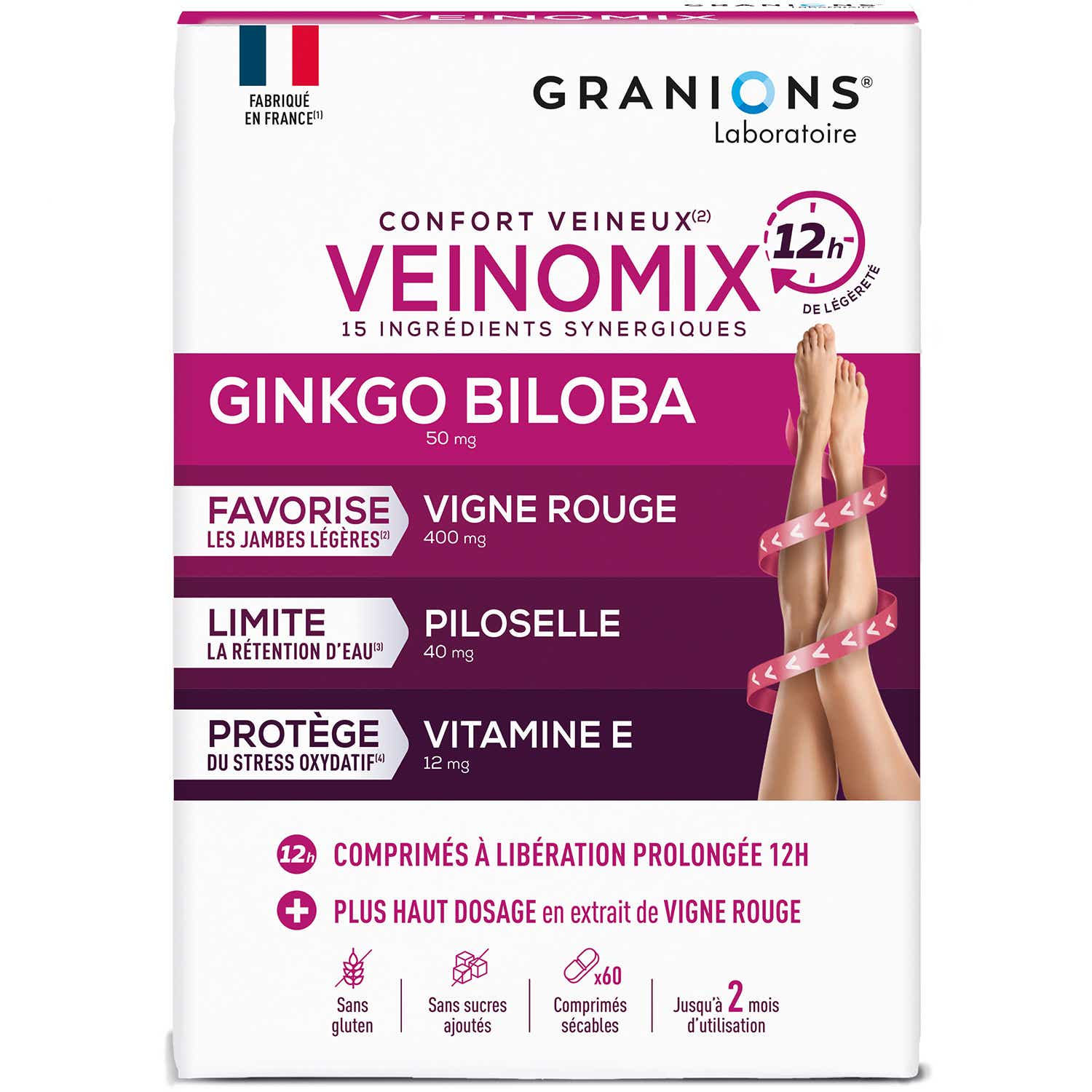 LABORATORY OF GRANIONS VEINOMIX 60 TABLETS