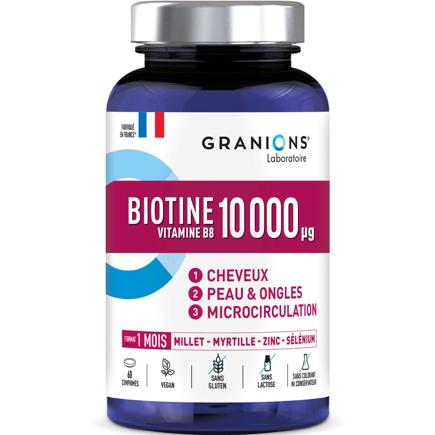 LABORATORY BIOTIN GRANIONS 60 TABLETS