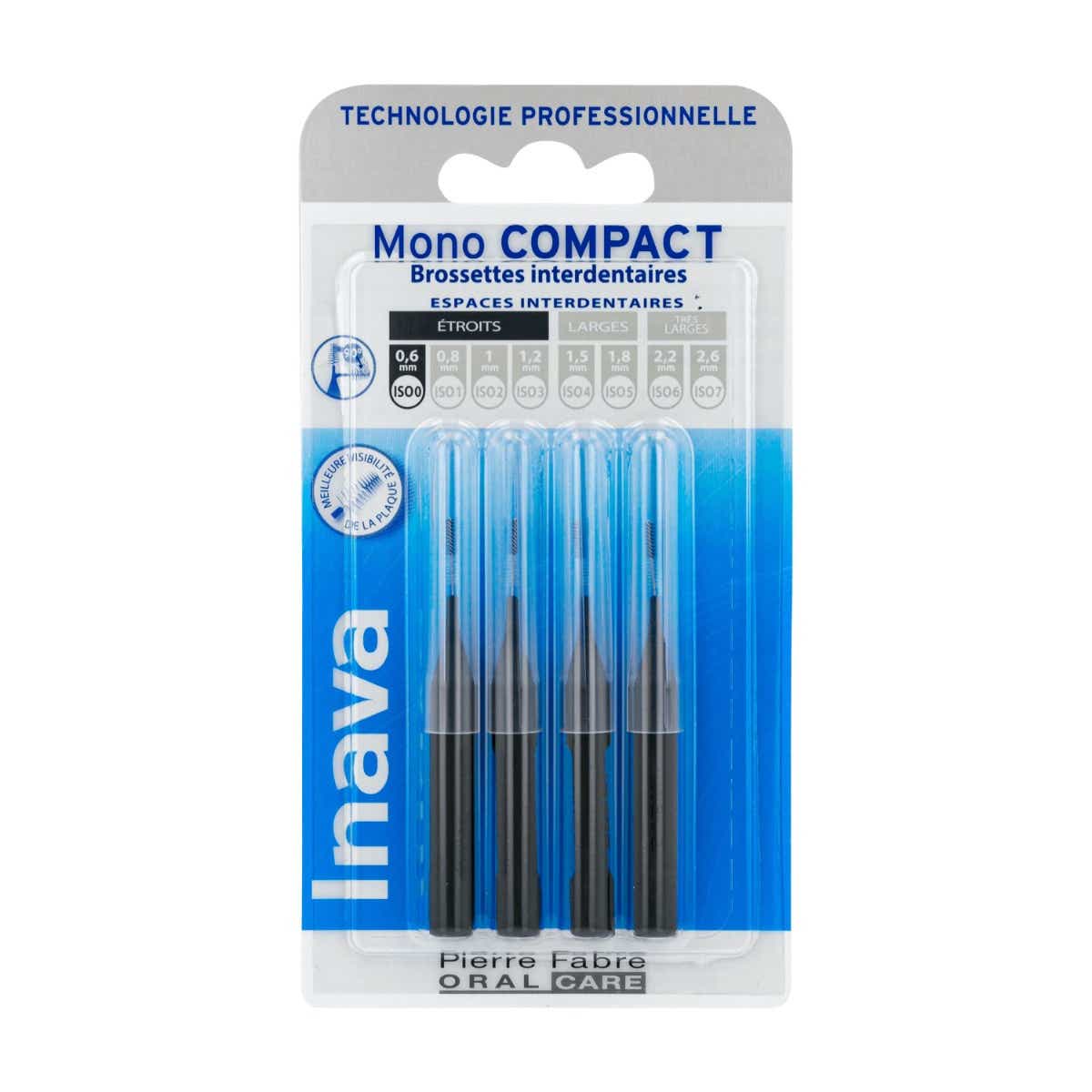 LABORATORIES PIERRE FABRE INAVA MONO COMPACT INTERDENTAL BRUSHES 4 UNITS
