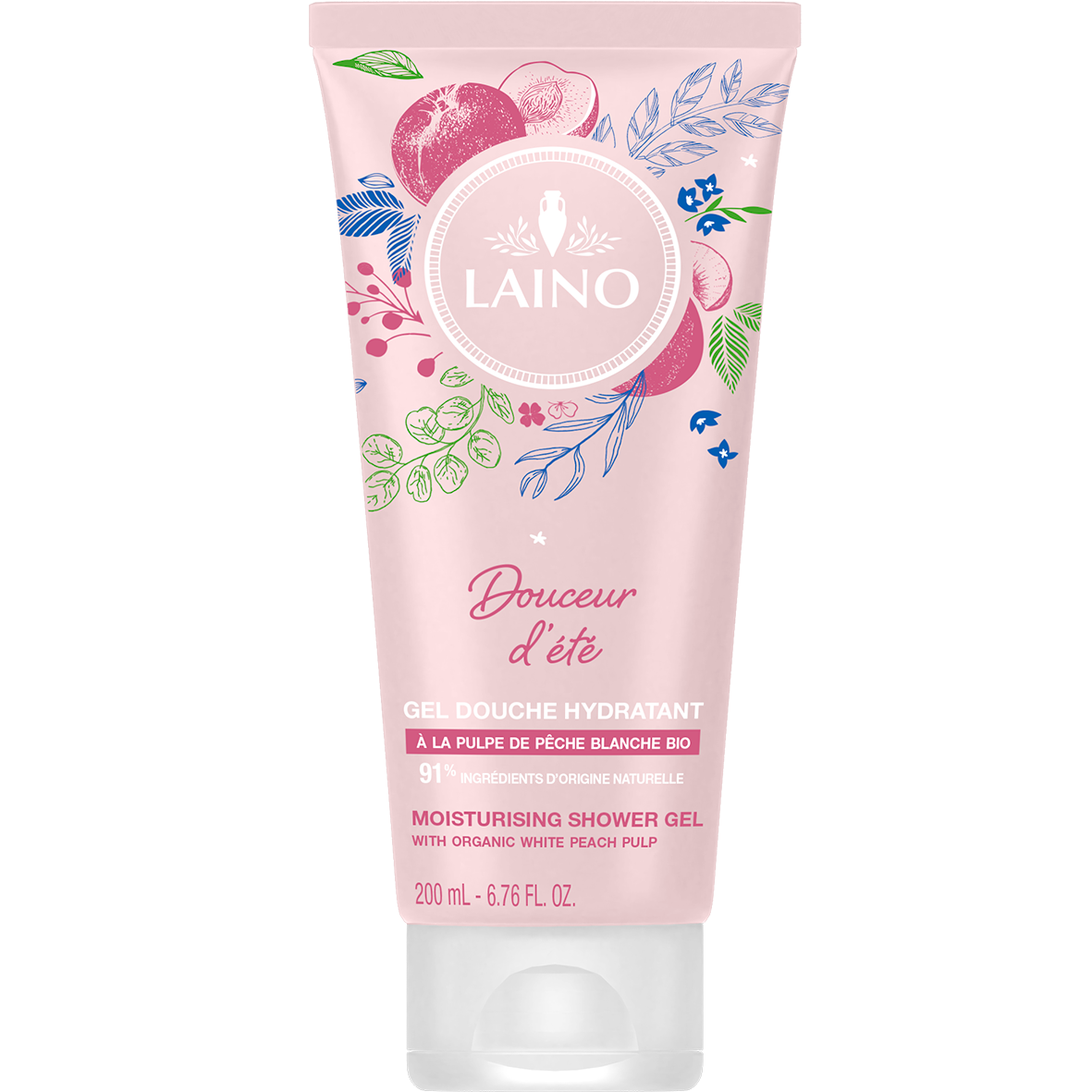 LAINO WHITE PEACH MOISTURIZING SHOWER GEL 200ML