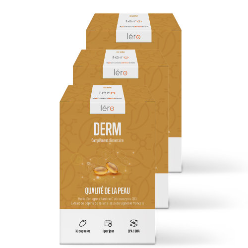 LERO DERM NUTRITION ANTI AGING 3 BOXES OF 30 CAPSULES