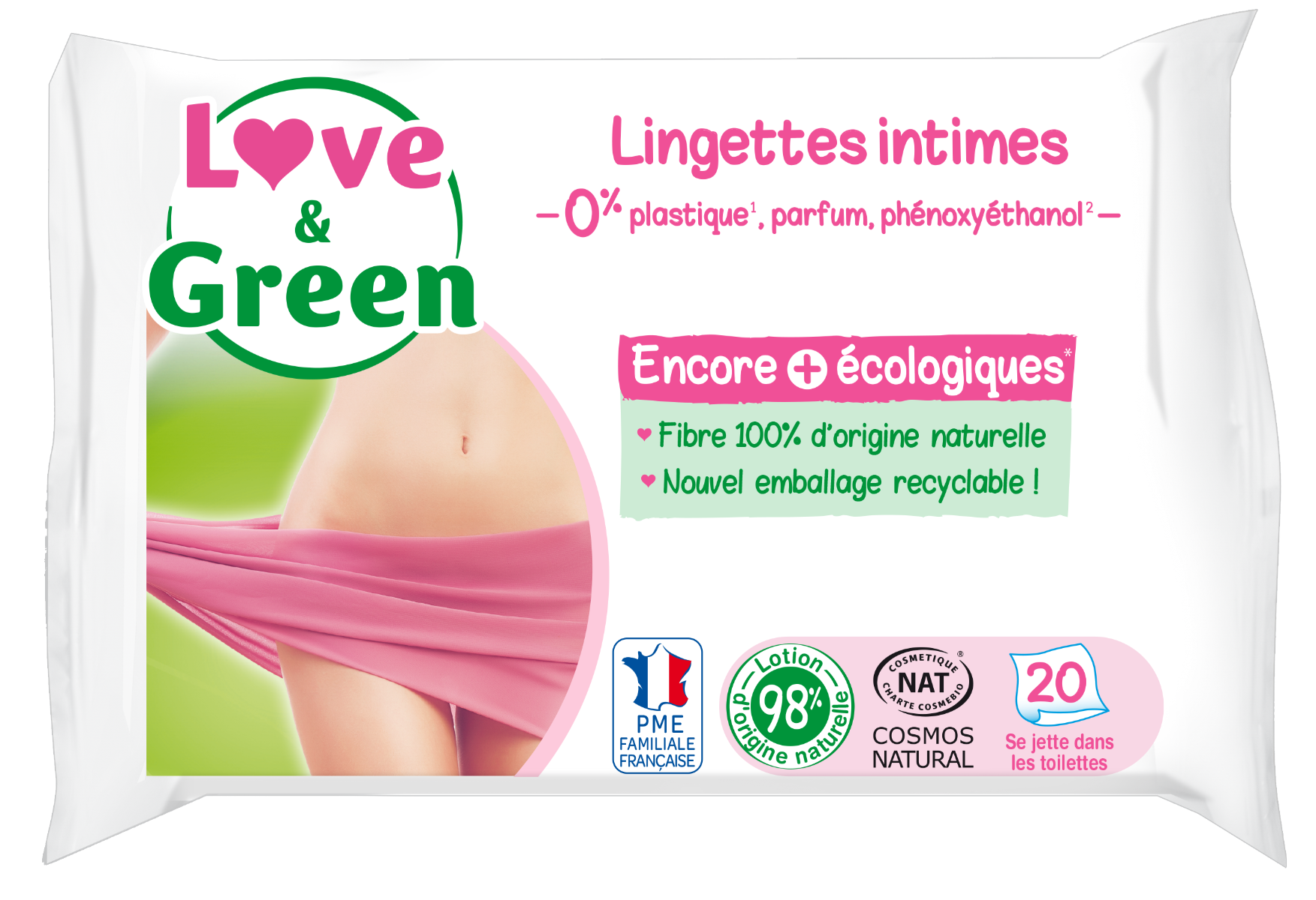 ECOLOGICAL SOOTHING INTIMATE WIPES 20 WIPES
