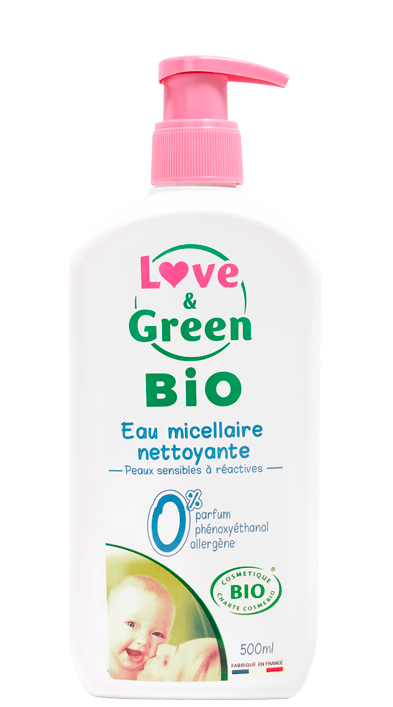 LOVE AND GREEN ORGANIC MICELLAR CLEANSING WATER 500ML