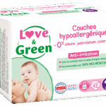 LOVE GREEN HYPOALLERGENIC DIAPERS T4 42 UNITS