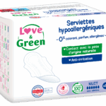 LOVE GREEN HYPOALLERGENIC HYGIENIC TOWELS ANTI-IRRITATION NIGHT 10 UNITS