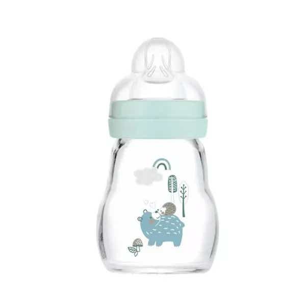 MAM SLOW FLOW GLASS BABY BOTTLE 170ML