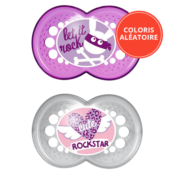 MAM ANATOMIC RUBBER PACIFIER DECOR 18 MONTHS 2 UNITS