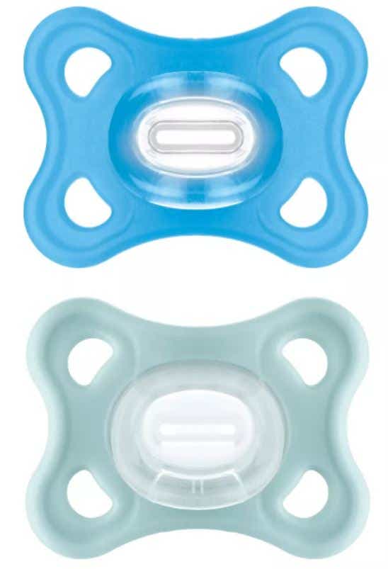 MAM COMFORT ORTHODONTIC PACIFIER BLUE COLOR FROM 2 TO 6 MONTHS PACK OF 2 PACIFIERS