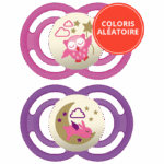 MAM PERFECT NIGHT SILICONE PACIFIERS 18 MONTHS 2 PIECES