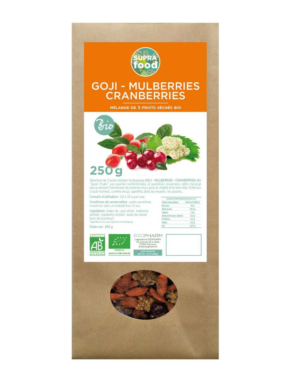MIXTURE MIXTURE OF 3 FRUITS GOJI RIPE CRANBERRIES 250G