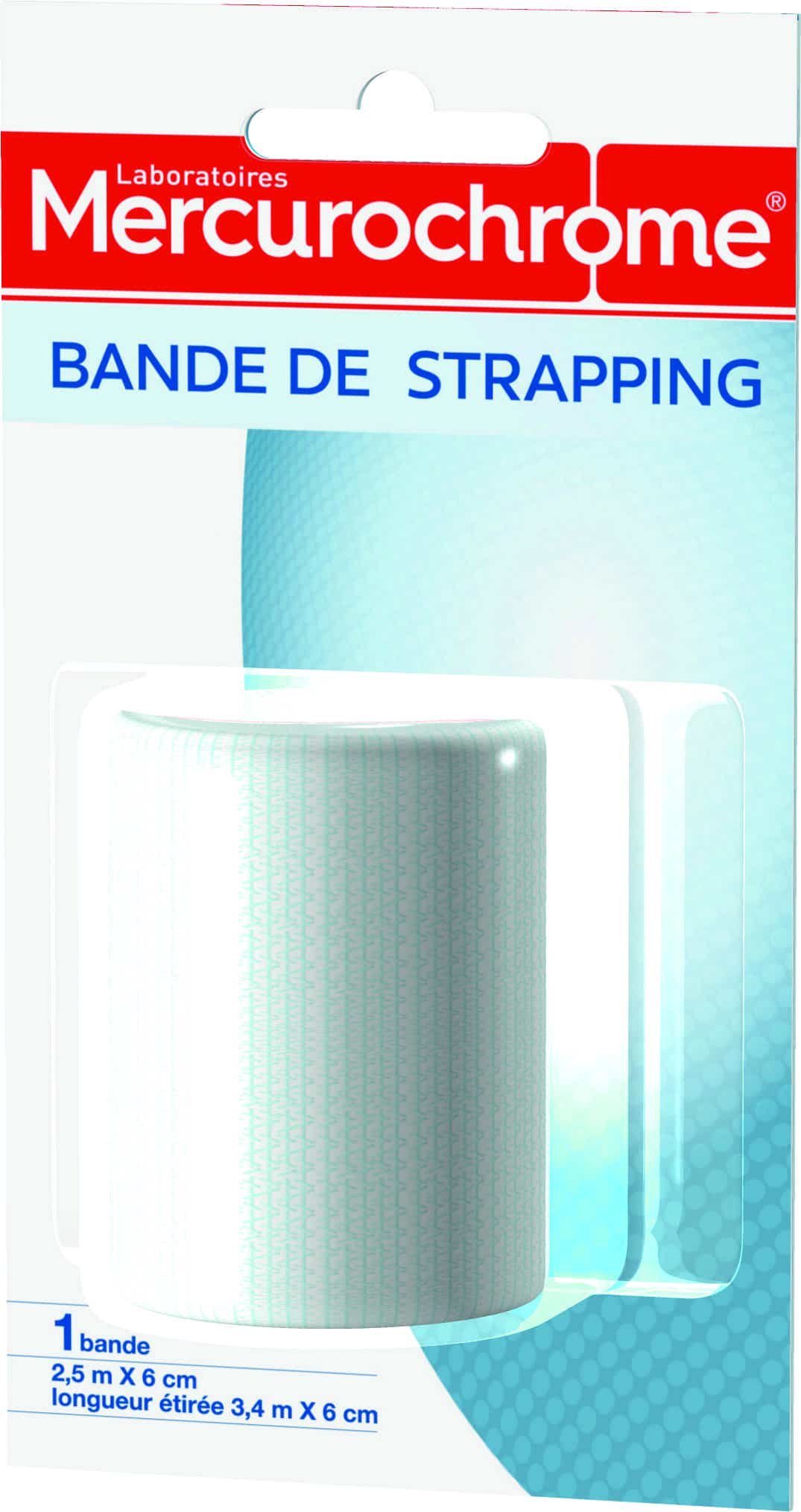 MERCUROCHROME STRAPPING STRIP 2 5MX6CM 1 STRIP