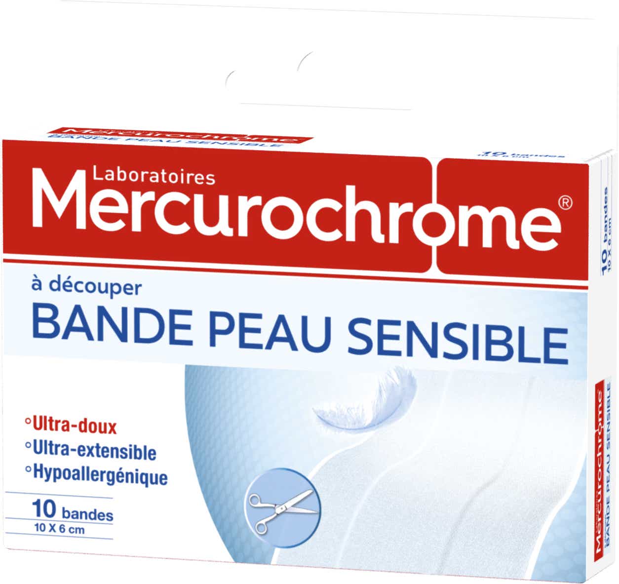 MERCUROCHROME DRESSING STRIPS FOR SENSITIVE SKIN 10 STRIPS