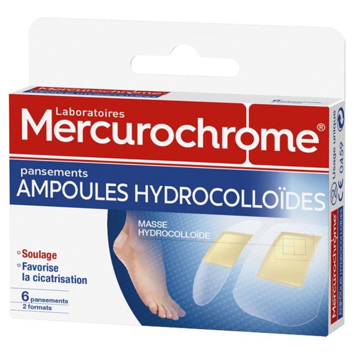 MERCUROCHROME DRESSINGS HYDROCOLLOIDS AMPOULES 2 SIZES 6 DRESSINGS
