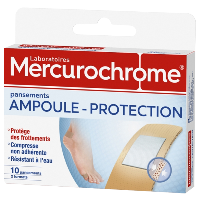MERCUROCHROME PROTECTIVE DRESSINGS BULBS 2 SIZES 10 PIECES