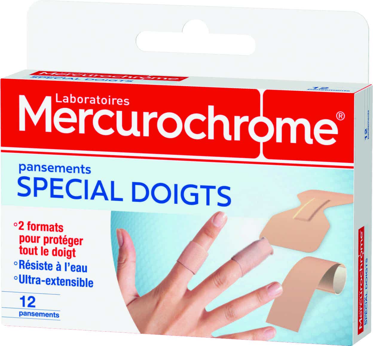 MERCUROCHROME SPECIAL FINGER DRESSINGS 2 SIZES BOX OF 12