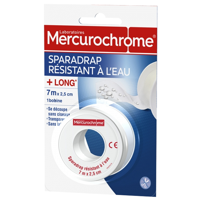 MERCUROCHROME WATER RESISTANT SPARADRAP 2 5CMX7M
