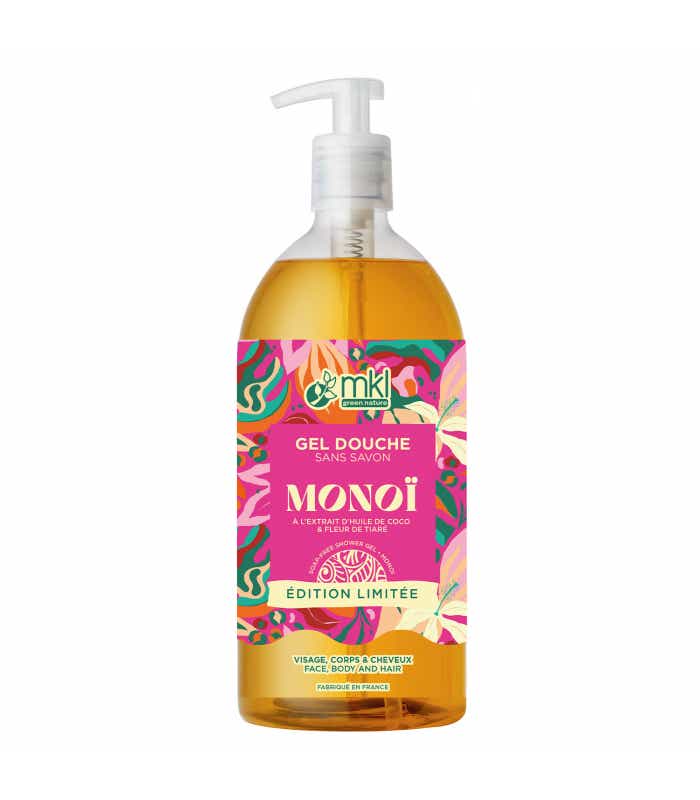 MKL GREEN NATURE GREEN SUMMER SHOWER GEL MONOI DE TAHITI FACE BODY HAIR 1L