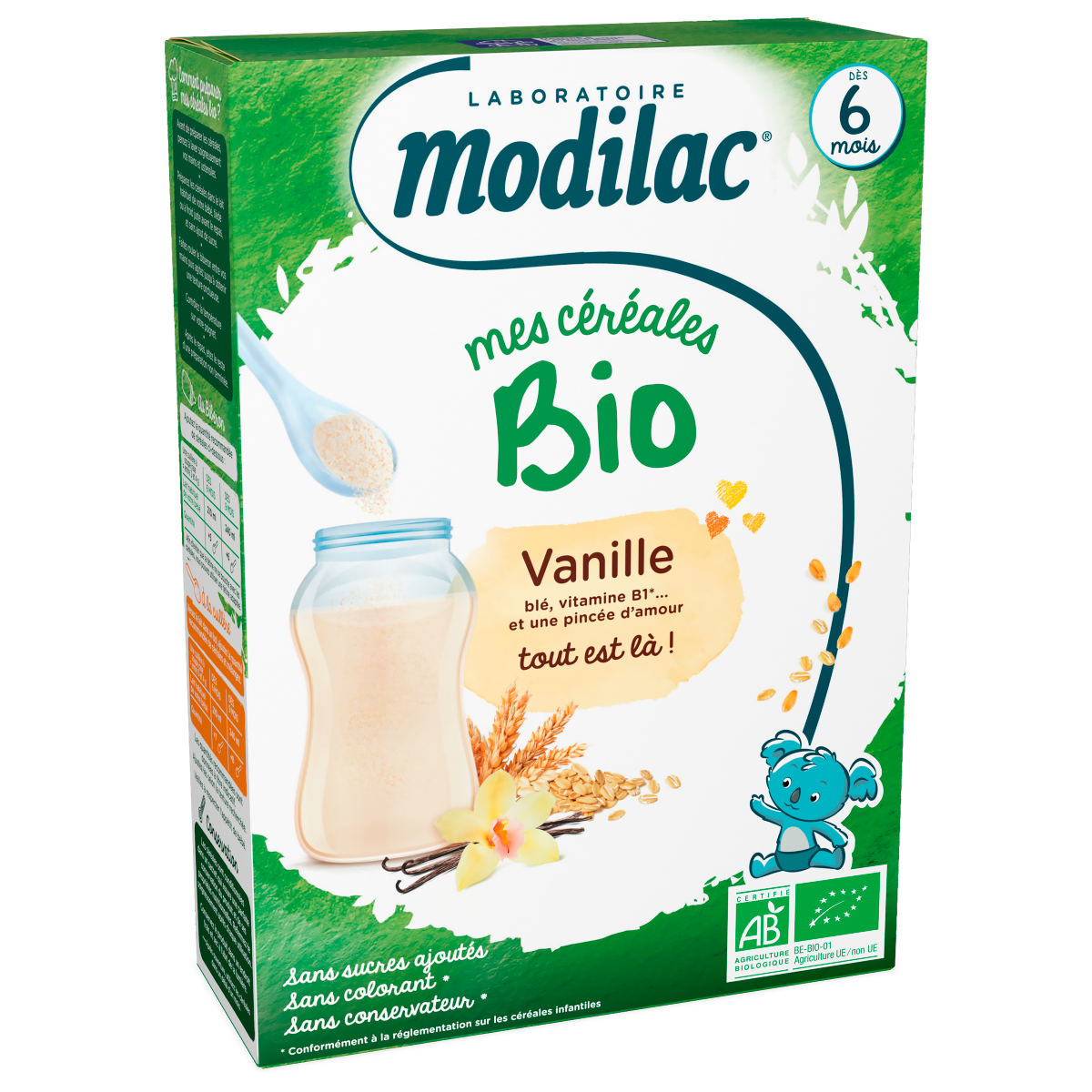 MODILAC MY CEREALS ORGANIC VANILLA 6 MONTHS 250G