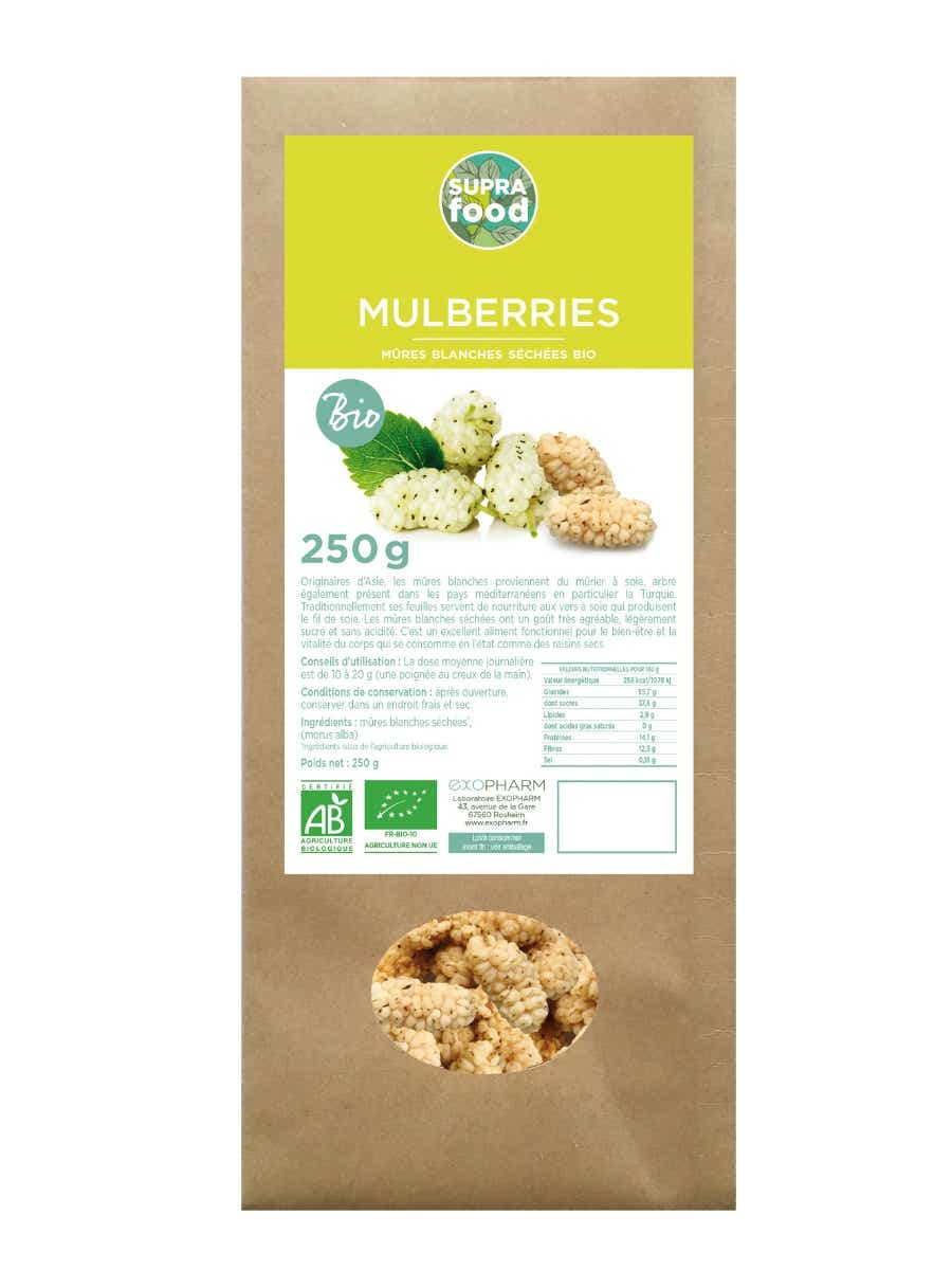 ORGANIC DRIED WHITE BLACKBERRY 250 G
