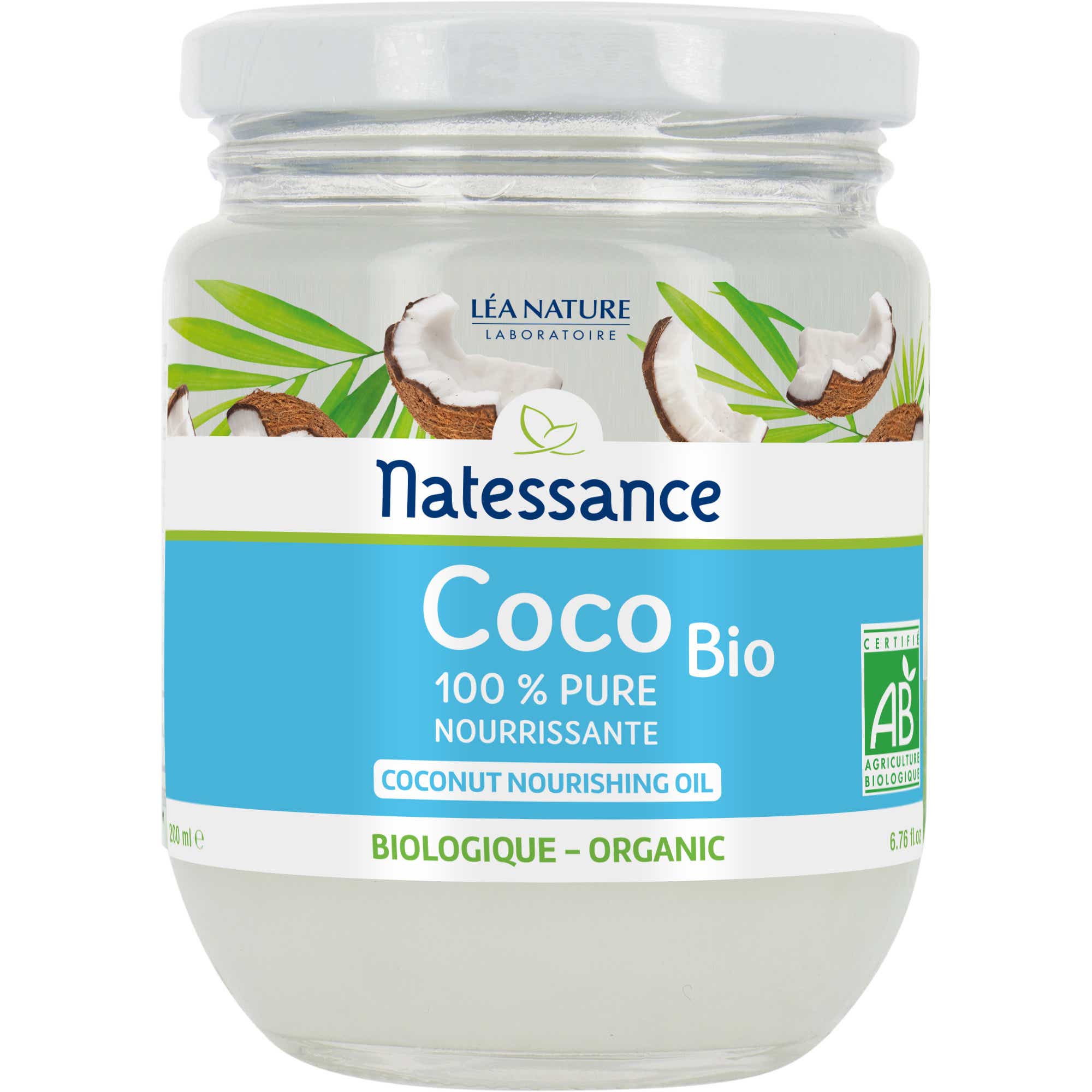 NATESSANCE ORGANIC COCONUT OIL 100 PURE 200ML