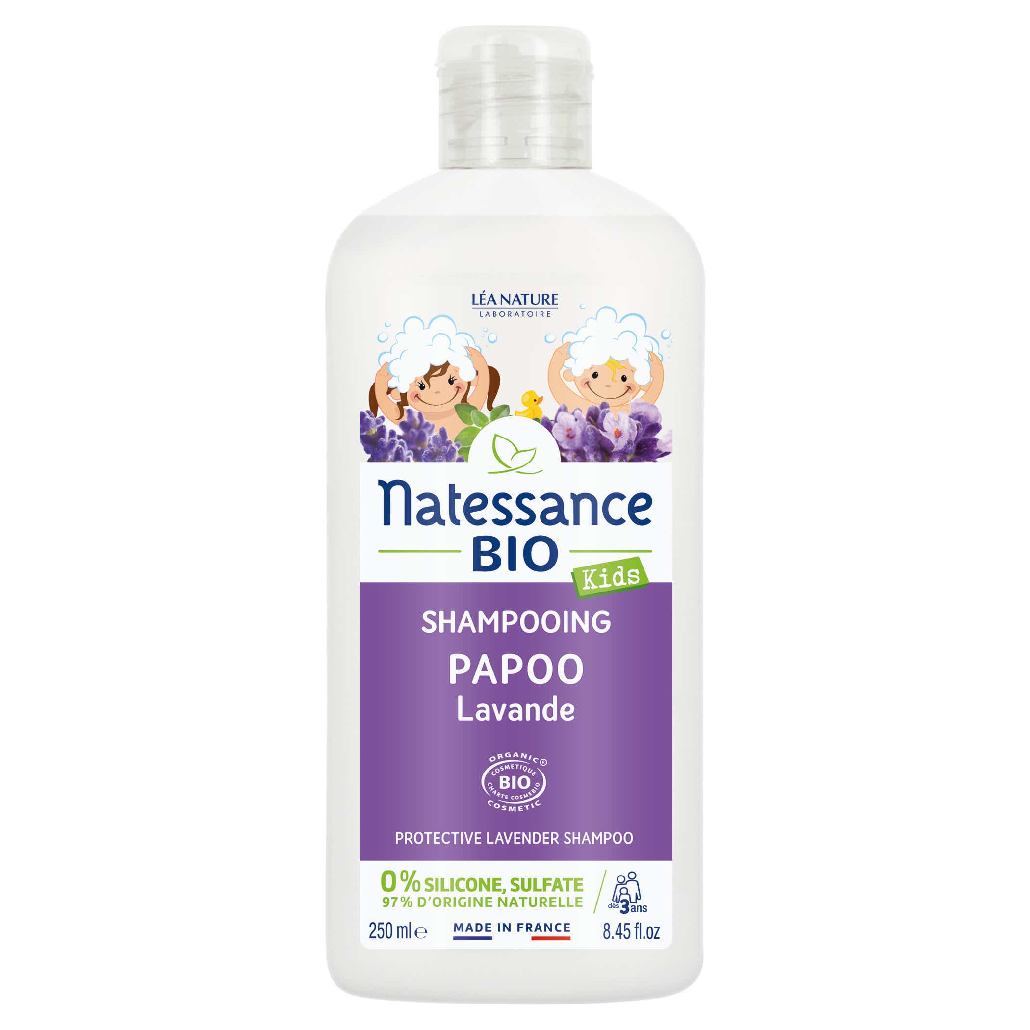 NATESSANCE KIDS ORGANIC PROTECTIVE SHAMPOO PAPOO LAVENDER 250ML