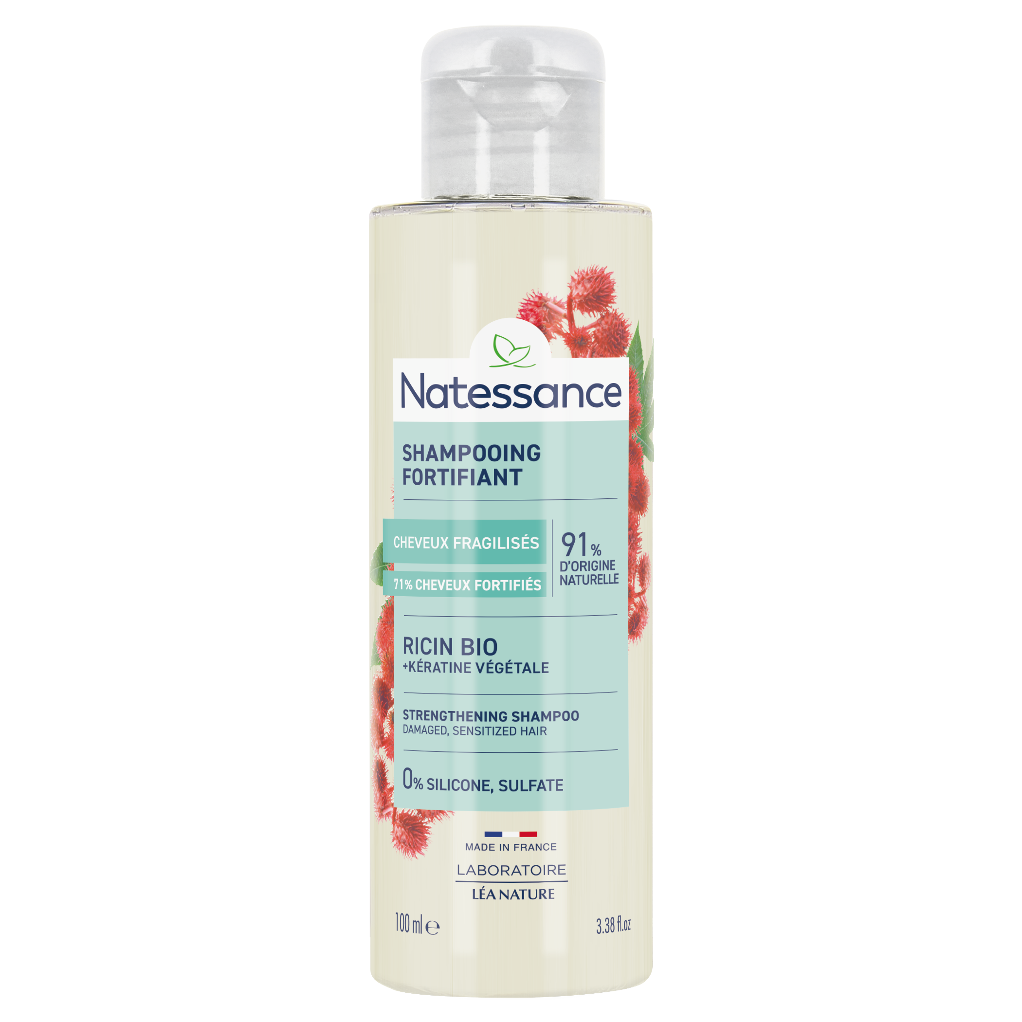 NATESSANCE CASTOR FORTIFYING REPAIR SHAMPOO 100ML