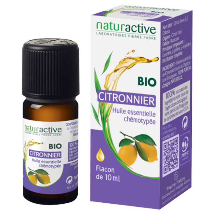NATURACTIVE ORGANIC LEMON ESSENTIAL OIL 10ML