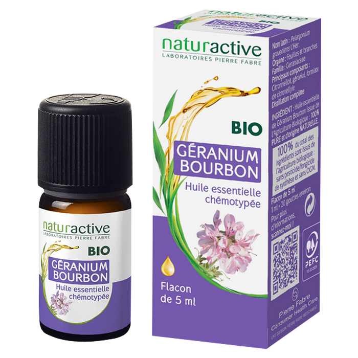 NATURACTIVE ORGANIC GERANIUM BOURBON ESSENTIAL OIL 5ML