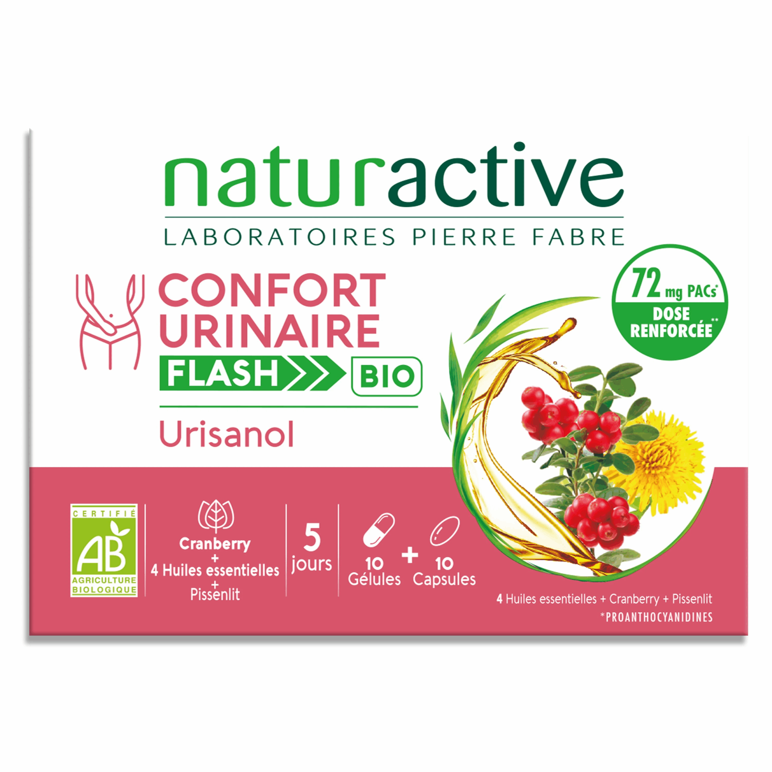 NATURACTIVE URISANOL FLASH 10 CAPSULES 10 CAPSULES