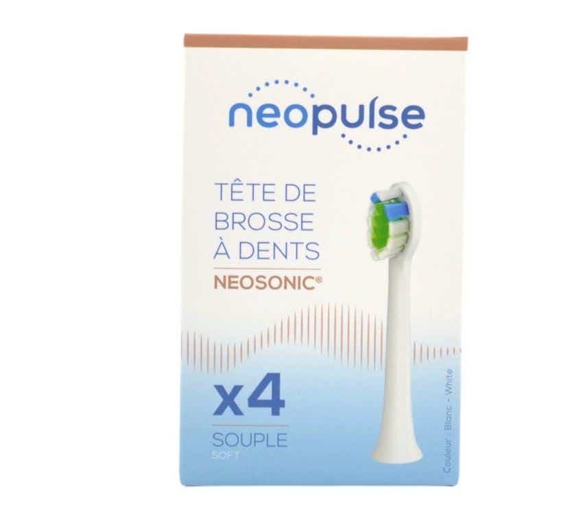 NEOSONIC SOFT WHITE TOOTHBRUSH HEAD 4 UNITS
