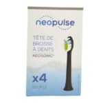 NEOSONIC SOFT BLACK TOOTHBRUSH HEAD 4 UNITS